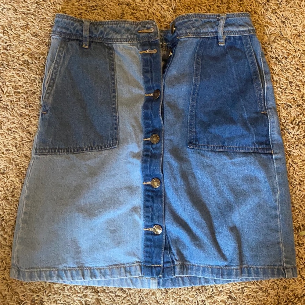Denim mini skirt